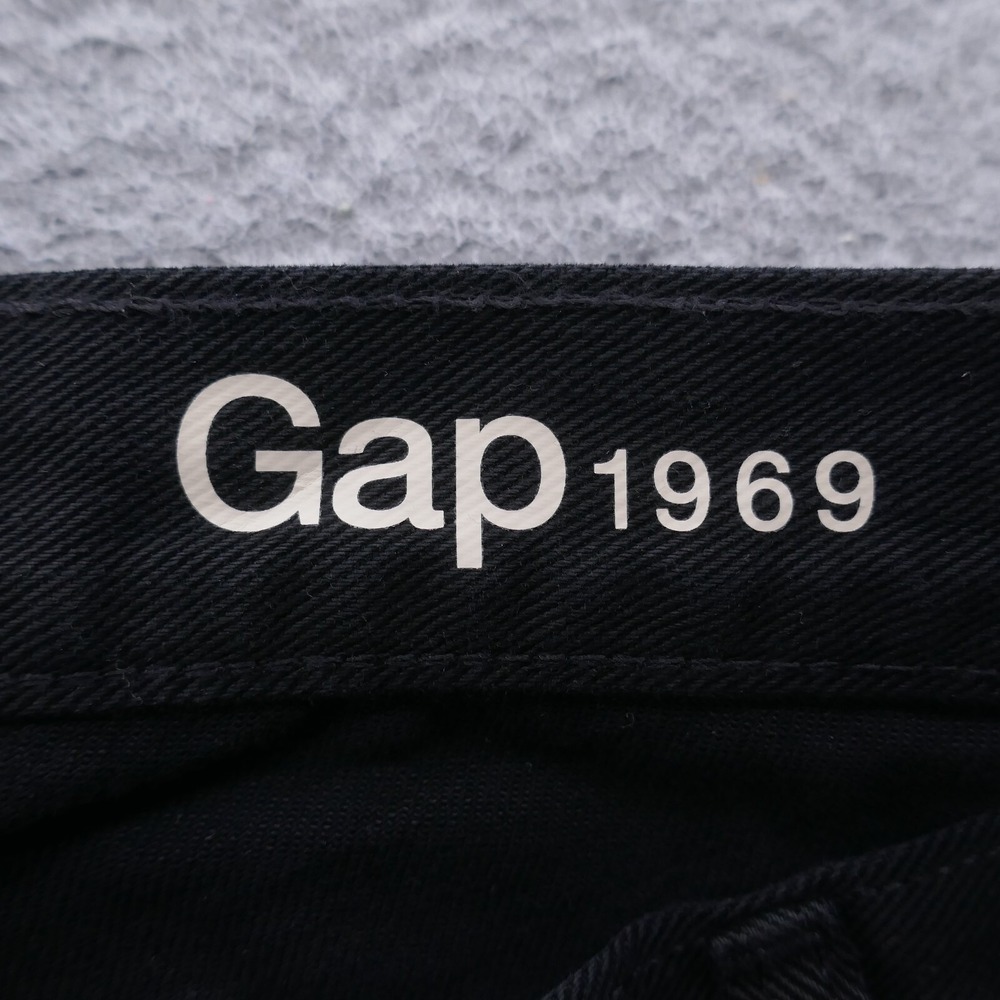 Gap‎ Girlfriend Jeans 28 Tall Black Womens Distressed Ripped Denim NEW - Picture 8 of 16